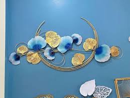 Iron Golden Flower Ring Metal Wall Art