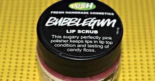 review lush bubble gum lip scrub