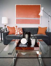 fall into orange living room accents