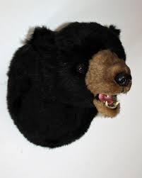 Plush Black Bear Head Sam Large Wall