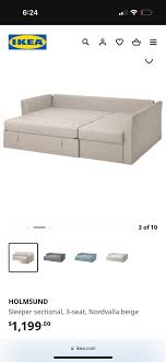 ikea holmsund white sectional sofa bed