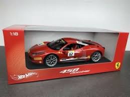 Team hot wheels deco, the horse in the badge on the right side body decal is facing right instead of left. Ferrari 458 Italia Challenge 12 1 18 Red Die Cast By Hot Wheels Bct89 Ebay
