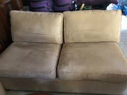 crate and barrel loveseat sofa armless
