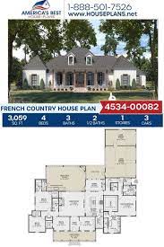 House Plan 4534 00082 French Country