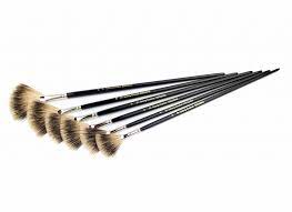 fan blender badger hair no 6 brushes
