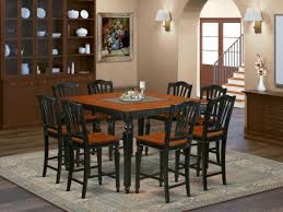 Rated 5 out of 5 stars. 9pc East West Chelsea Counter Height Dining Set Table 8 Chairs In Cherry Black For Sale Online Ebay