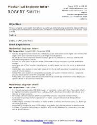 Choose a clear font that looks professional and is easy to read both digitally and when you print the cv. Mechanical Engineer Intern Resume Samples Qwikresume