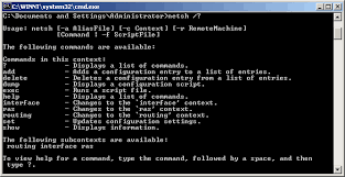 command line using netsh