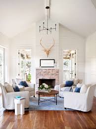 Red Brick Fireplace Transitional