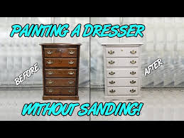 painting a wood dresser without sanding