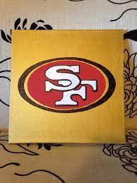 49ers Logo Painted Onto Canvas Diy