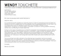 Dear ms graham, i wish to apply for the position of hotel receptionist that was advertised last week on the dayjob.com website. Hotel Housekeeper Cover Letter Sample Cover Letter Templates Examples