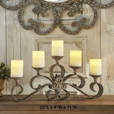 Tuscan Candle Holders Scroll Metal