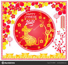 Happy New Chinese Year 2020 Year Rat Year Mouse Stock