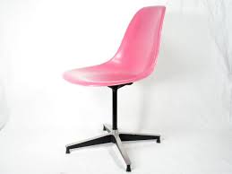 eames rare pink fiberglass chairs