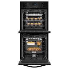 double electric wall oven self cleaning