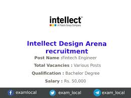 Intellect Design Arena Recruitment 2023
