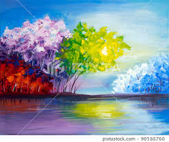 Abs Color Oil Painting Landscape On