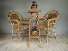 1950 s pair of wicker chairs and
