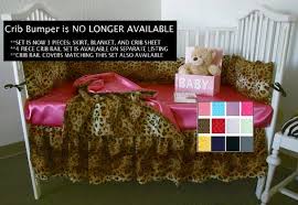 Leopard Brown Print Crib Bedding Set