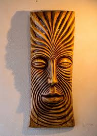 Hand Carved Wooden Wall Panel In