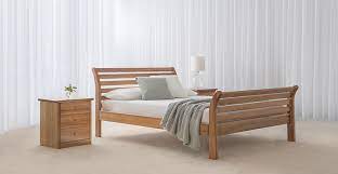 Wooden Queen Bed With Headboard And Bed End