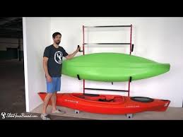 Best marine and outdoors wall mount kayak hoist. 3 Boat Freestanding Kayak Storage Storeyourboard Youtube