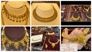 tanishq yellow gold necklace designs