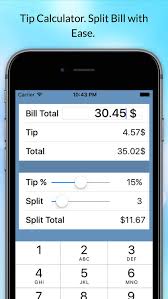 Tip Calculator Split Bills Fast Tips At The Restaurant Table For