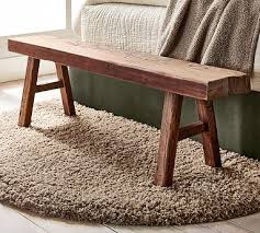 Rustic Reclaimed Wood Bench Pottery Barn