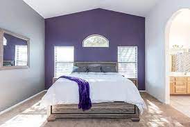 purple gray bedroom walls