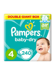 Pampers Baby Dry Diapers Size 4 Maxi 9 14kg Double Giant