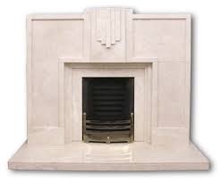 Keaton Art Deco Marble Fireplace