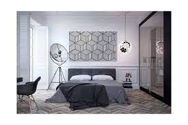 Tableau géométrique Cubes noir et blanc : décoration chambre moderne