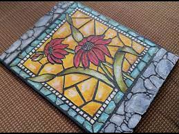 Stained Glass Daisies Canvas