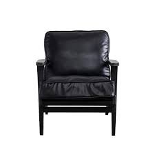 Mid Century Pu Leather Armchair With