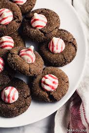 chocolate peppermint blossom cookies