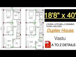 18 8 X 40 House Plan Duplex House