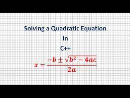 Solving A Quadratic Equation In C
