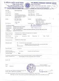 The Oriental Insurance Company Limited Personal Accident Claim Form gambar png