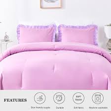 Sx Ruffled Purple Comforter Set