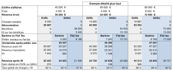 SASU ou EURL : comparaison des revenus après charges et IR - ZEFYR