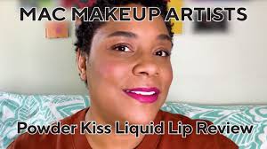 mac powder kiss liquid lip review with