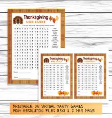 Impress your littlest guests with these thanksgiving trivia questions and answers. New Fun Thanksgiving Games Thanksgiving Dinner Party Games Trivia Family Games Word Search Printable Or Virtual Games Instant Download New Party Activities