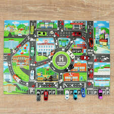 city parking map traffic playmat rug