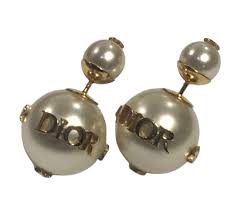 dior sphere earrings with gold dior