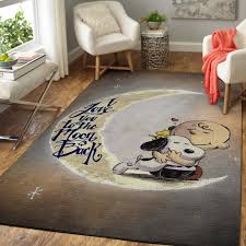 charlie brown hug snoopy area rug