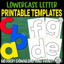 fun lowercase alphabet template bundle