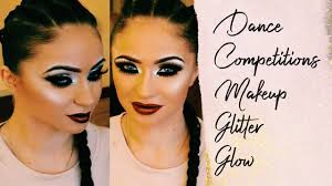 dance compeion makeup glitter and