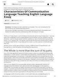 characteristics of communicative language teaching english language 